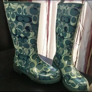 Tall Paisley Coach Rain Boots